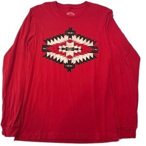 Aztec Red Long Sleeve Tee